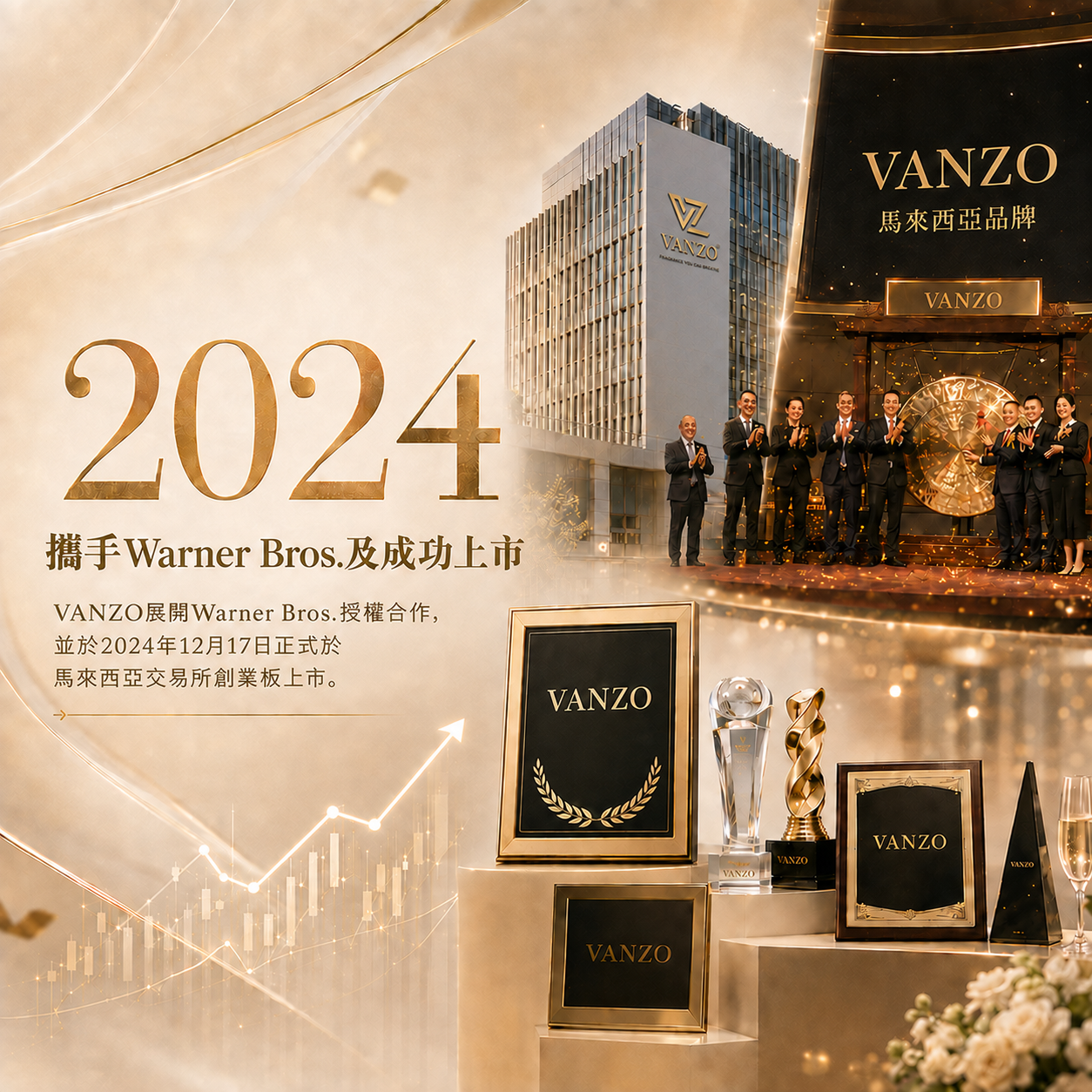 攜手 Warner Bros. 及成功上市